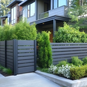 <span class=keywords><strong>Recinzione</strong></span> per Privacy in Alluminio per Balcone e Giardino, Profilo a Lamelle Orizzontali da 6 Piedi, Verniciato a Polvere, Facile da Installare - Product Image 3