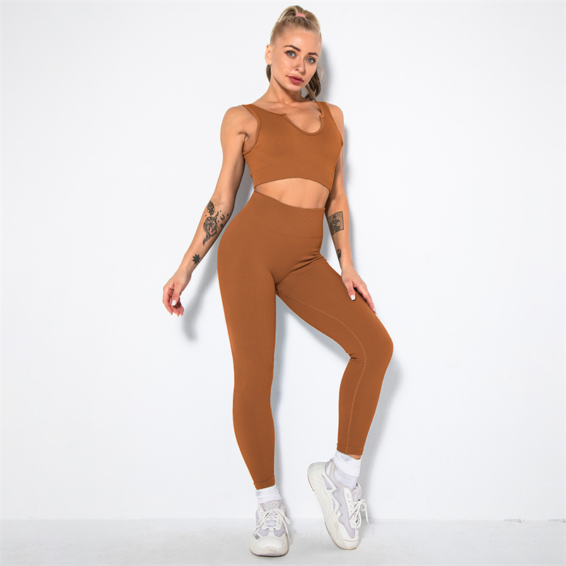 HOT 11 colors Fashion Modern Breathable Workout Clothing Popular Women Active Wear Yoga Set hygroscopic