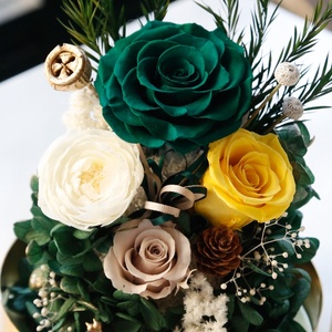 Rosa Preservada Perfumada con Aroma a <span class=keywords><strong>Amor</strong></span> Infinito, Flor Eterna Natural Real en Cúpula de Cristal, Regalo Perfecto de Navidad para Mujeres - Product Image 6