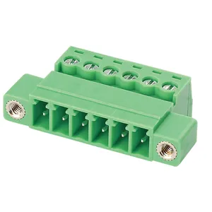 Chinese supplier brass pluggable terminal block with terminal pitch 3.81mm replace Degson 15EDGKR replace PHOENIX