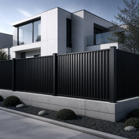 Poteau de clôture en aluminium sans crevaison, alliage 6063, installation facile, support de clôture métallique antirouille pour jardin et mur de clôture résidentiel