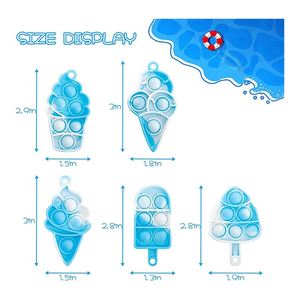 En vrac 100 pièces sécurité certifié porte-clés fidget jouets sensoriels cadeaux pour enfants adolescents adultes école événements fête CE RoHS rapport de Test - Product Image 2