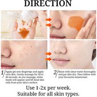 Gel Exfoliant TWG RTS au Sucre Roux, Élimine les Impuretés, Gommage Peeling Visage Nettoyant Profond, Hydratant et Éclaircissant