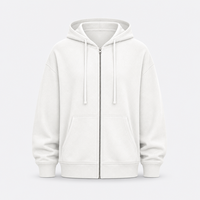 Cardigan à capuche unisexe en coton molletonné coupe ample avec fermeture éclair intégrale pour homme, style streetwear printemps, ODM