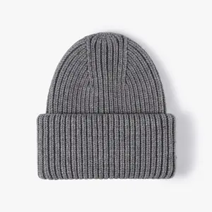 Unisex Warm Thicken Cashmere Beanies Knitted Wool Hat Knit Beanie Winter Hats For Women Men