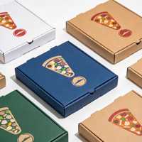 Boîte à pizza personnalisée carrée, rectangulaire, ronde avec laminage brillant, boîtes rigides pour l'emballage alimentaire