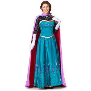 Anime Halloween Adult Princess Anna Cosplay Dress Costume per le donne ragazze Performance compleanno festa di natale Fancy Dress - Product Image 2