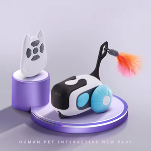 Neues laufendes Auto Intelligente Fernbedienung Elektrisches Katzen spielzeug Seit Hi Fun Cat Stick Pet Cat - Product Image 2
