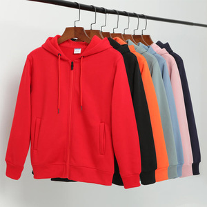 เสื้อฮู้ดดี้สีแดง ผ้าโพลีเอสเตอร์บุขนแกะ สวมใส่สบาย มีทุกขนาดพร้อมส่ง รับสกรีนโลโก้ สีพื้น ปักลายได้ - Product Image 5