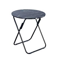 Table basse pliante avec structure métallique, design moderne et épuré, écologique et durable, pour salon, balcon, extérieur, meubles de maison
