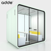 Cabine de bureau insonorisée 4 places pour réunions intérieures et extérieures, cabine téléphonique extérieure privée à vendre