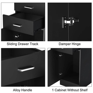 Station de Salon pour Salon de coiffure, ensembles de meubles de bureau à domicile avec une armoire de rangement <span class=keywords><strong>Amazon</strong></span> Offre Spéciale - Product Image 5