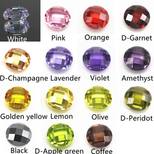 5A qualità di grado 3mm-12mm forma rotonda doppia scacchiera tagliata oliva cubic zirconia gemme sciolte griglia sintetica tagliata pietre CZ - Product Image 5