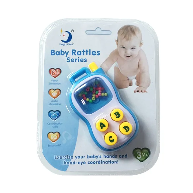 Pequeño bebé teléfono forma música de campana juguetes para los niños