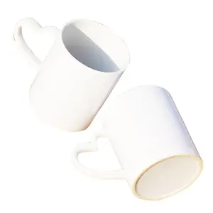 厂家批发心形手柄白色陶瓷全中国礼品盒热升华马克杯卡通透明咖啡杯