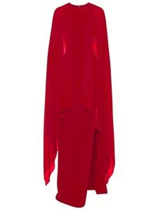 <span class=keywords><strong>Robe</strong></span> midi élégante pour femmes grandes tailles, nouvelle collection été, <span class=keywords><strong>robe</strong></span> de soirée formelle élégante à manches évasées et fente haute, <span class=keywords><strong>robe</strong></span> maxi avec cape - Product Image 5