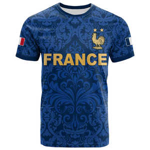 Maillot <span class=keywords><strong>de</strong></span> football personnalisé <span class=keywords><strong>de</strong></span> l'équipe nationale <span class=keywords><strong>de</strong></span> <span class=keywords><strong>France</strong></span> 2026, T-<span class=keywords><strong>shirt</strong></span> <span class=keywords><strong>de</strong></span> sport à manches courtes à col rond pour homme, séchage rapide, motif Coq Gaulique - Product Image 3