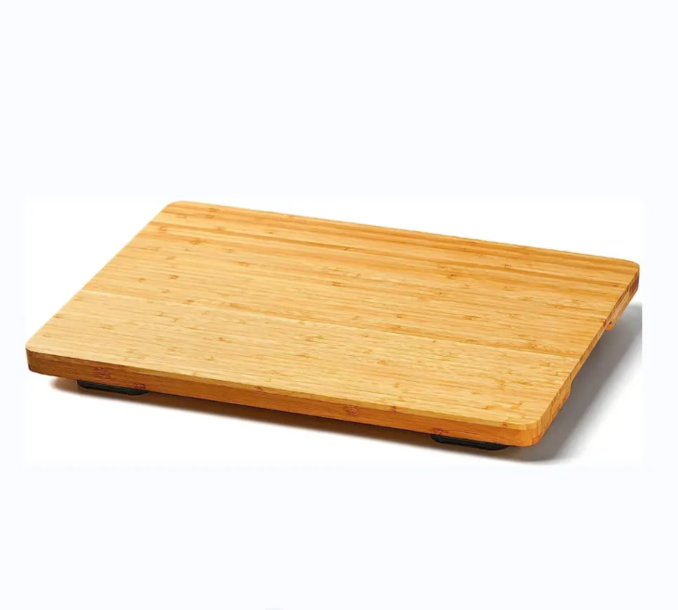 Wood Storage Bamboo Cutting Board for Toaster Smart Oven with Heat Resistant Silicone Feet Bamboo Board for Smart Oven Air Fryer