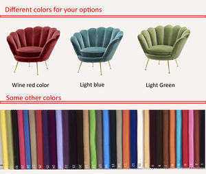 <span class=keywords><strong>Fauteuil</strong></span> d'appoint à cadre doré de luxe Pieds en acier inoxydable Salon à fleurs en velours <span class=keywords><strong>rose</strong></span> tufté pour chambre à coucher salon rembourré - Product Image 5