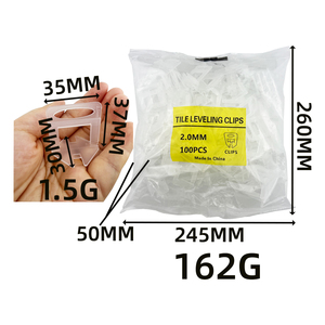 Clips <span class=keywords><strong>de</strong></span> nivellement <span class=keywords><strong>de</strong></span> carreaux réutilisables en plastique, 2.0MM, 100 pièces, entretoises pour l'installation <span class=keywords><strong>de</strong></span> carreaux <span class=keywords><strong>de</strong></span> sol et <span class=keywords><strong>de</strong></span> mur, pour la construction et la rénovation <span class=keywords><strong>de</strong></span> la maison - Product Image 2
