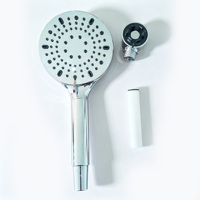 Pommeau de douche à main en acier inoxydable chromé avec base magnétique, 9 modes de pulvérisation, conception haute pression, 20 niveaux de pression d'eau