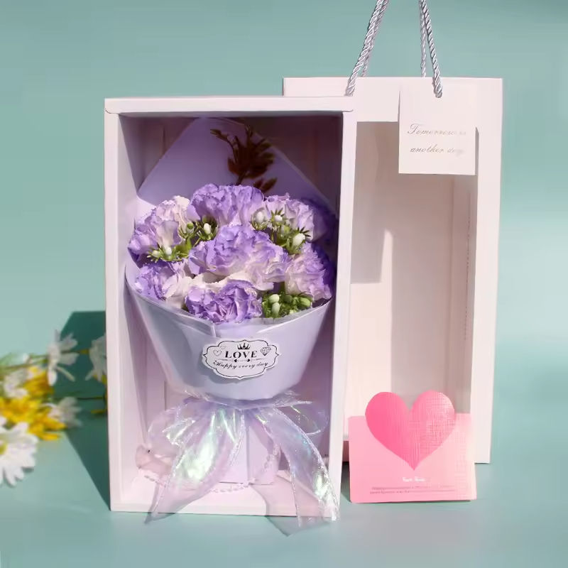 ช่อดอกคาร์เนชั่น 7 ดอก สีม่วงไลแลค