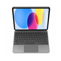 iPad 10.9 İnç 10. Nesil ve iPad 11 İnç A16 2025 için Hassas Dokunmatik Yüzeyli, Arkadan Aydınlatmalı Klavye Standlı Premium Magic Keyboard Kılıfı