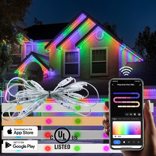 Ismart 12V Pebble Light Smart Wifi Control LED Pixel String for Holiday Permanent Lighting IP68 Point Lights Landscape PVC