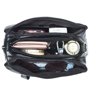 קלאסי גברת סגנון קרוסדרסינג עור רך תיק מזדמנים גדול קיבולת אמא תיק עם רוכסן סגירה הסיטונאי - Product Image 5