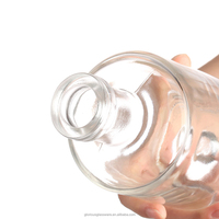 Bouteille vide en verre de 250 ml en forme d'animal pour vodka, gin, whisky, rhum, tequila, liqueur, spiritueux, avec bouchon