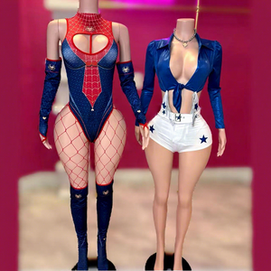 Peeqi 852 Nuovi Costumi di <span class=keywords><strong>Halloween</strong></span> a Tema Calcio per Donne, Uniformi <span class=keywords><strong>da</strong></span> Tifose, Abbigliamento per Discoteca, Completo <span class=keywords><strong>da</strong></span> Festa per Donne - Product Image 1