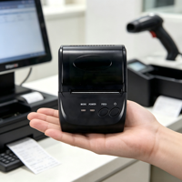Impresora Térmica de Recibos Inalámbrica POS de 58 mm y 2 Pulgadas con Puerto USB COM, Mini Impresora Portátil en Existencia, Compatible con iOS y Android