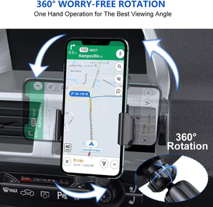 Soporte Universal para teléfono de coche de 360 grados, soporte de ventilación de aire de liberación de un botón, Material plástico de entrada de 9V/2A Compatible con todos los teléfonos - Product Image 6