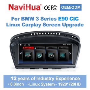 NaviHua New 8.8'' OEM Style Touch Screen Linux System Car Radio GPS Carplay Stereo <b>DVD</b> <b>Player</b> for BMW 3 Series E90 CIC 2008 2012 - Product Image 1