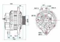 Alternateur de voiture 6G72, moteur 14V75A, fabriqué en chine, pour 37300-36010 MD141855-R MD141855 37300-36010 MD141855-R