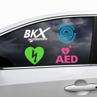 Autocollants de voiture personnalisés grand format, résistants aux UV, durables, brillants, laminés, résistants aux intempéries, avec logo d'entreprise, sans fond, pour vitres