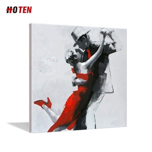 Artículos modernos para el hogar mujer flamenca española bailarina pintura al óleo estilo abstracto lienzo decoración de pared para sala de estar - Product Image 1