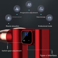 Pistolet de massage à écran tactile LCD, super silencieux, toucher doux, récupération des tissus profonds, pistolet fascia, soins de bien-être, masseur musculaire électrique