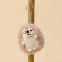 En gros, Mini hérisson mignon en peluche, porte-clés pendentif, poupée personnalisée, peluche douce de dessin animé, mascotte en peluche pour cadeau