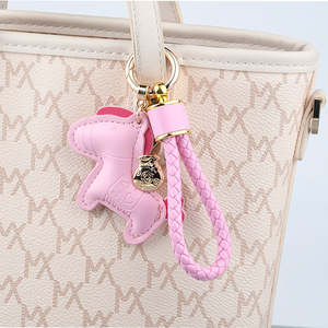 Llavero de Cuero Vacuno con Colgante de Pony, Moderno y Ligero, de Metal Resistente para Coche y Bolso, Bonito - Product Image 5