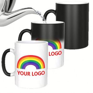 Tazas Mágicas Personalizadas con Logotipo que Cambian de Color, Tazas para Sublimación de 11 oz, Tazas Blancas Impresas, Tazas Mágicas de Cerámica Negra para Leche - Product Image 6