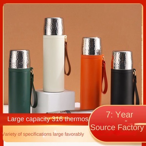 Tasse à thé braisée à couvercle de marteau personnalisable en acier inoxydable 316 bouteille thermos sous vide laque tasse de cadeau d'eau de séparation de thé de voiture - Product Image 6