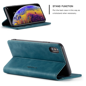 สำหรับ <span class=keywords><strong>iPhone</strong></span> <span class=keywords><strong>x</strong></span> XS MAX XR iphonex SE2ฝาหลัง SE3 coque ETUI <span class=keywords><strong>caseme</strong></span> 013เคสหนังสีด้านย้อนยุคแบบพับสำหรับธุรกิจ - Product Image 4