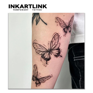 Tatuaje Temporal Personalizado de <span class=keywords><strong>Mariposa</strong></span>, Estilo Estético, Tinta Herbal, Duración de 15 Días, Arte Corporal Semipermanente para Brazos y Piernas, Venta al Por Mayor para Mujeres - Product Image 2