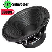 Stokta 18 İnç 3600W Yüksek Güçlü Subwoofer Sürücüsü, Döküm Alüminyum Sepetli Profesyonel Ses Hoparlör Sistemi
