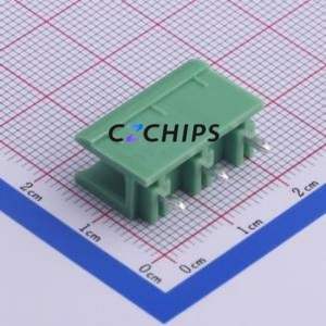 KF2EDGV-7.62-3P Plug-in Terminal Block Through hole,P=7.62mm Connector Board-to-Board / Socket - Open 1x3P 7.62mm Green - Product Image 2
