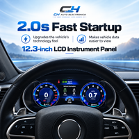 Pour Jeep Grand Cherokee 2014-2018, tableau de bord LCD virtuel 12,3 pouces, navigation CarPlay sans fil, compteur de vitesse