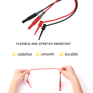 Eta4508f DC cáp điện 4mm với cách điện chuối cắm để IC móc mạch tích hợp thử nghiệm chì - Product Image 5