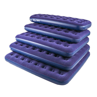 Matelas gonflable de lit d'air simple floqué de voyage adulte de haute qualité pour l'usage d'intérieur de camping