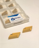 Plaquettes de coupe indexables en nitrure de titane KNUX160405R/KNUX160405R11, outils de tournage CNC OEM, HRC40-HRC60